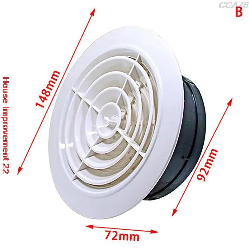 New High Quality ABS Adjustable Air Ventilation Cover Round Ducting Ceiling Wall Hole Environment Friendly Air Vent Grille 1PC