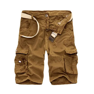 Mens Military Shorts 2024 Summer Camouflage Cargo Shorts Men Cotton Loose Casual Short Pants No Belt