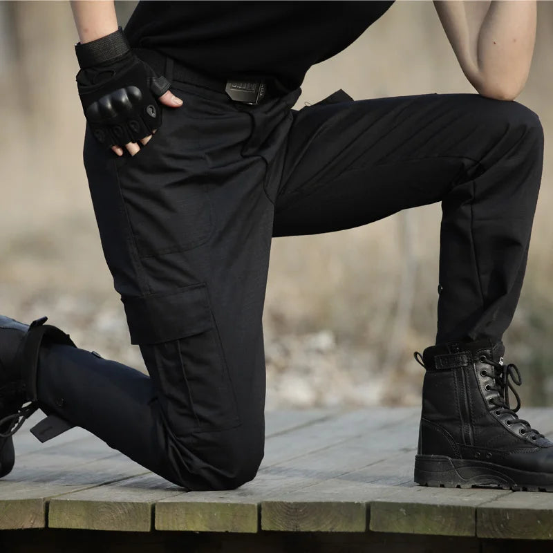 Black Military Tactical Cargo Pants Men Army Tactical Sweatpants Men's Working Pants Overalls Casual Trouser Pantalon Homme CS