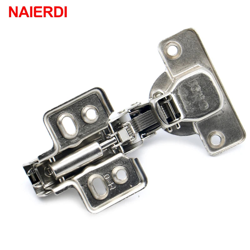 NAIERDI F Series Rustless Iron Hydraulic Hinge Iron Core Damper Buffer Cabinet Hinges Cupboard Door Hinges Soft Close Hardware