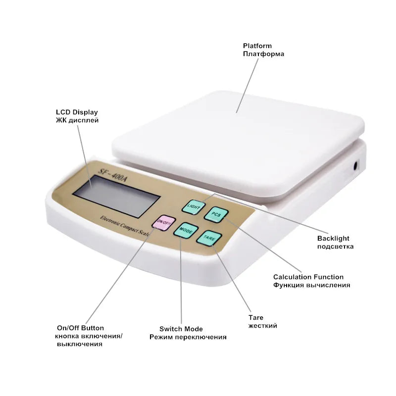 10kg 10000g 1g Precision Digital Electronic LCD display Kitchen Weight Weighing Scale balance with backlight 20% off