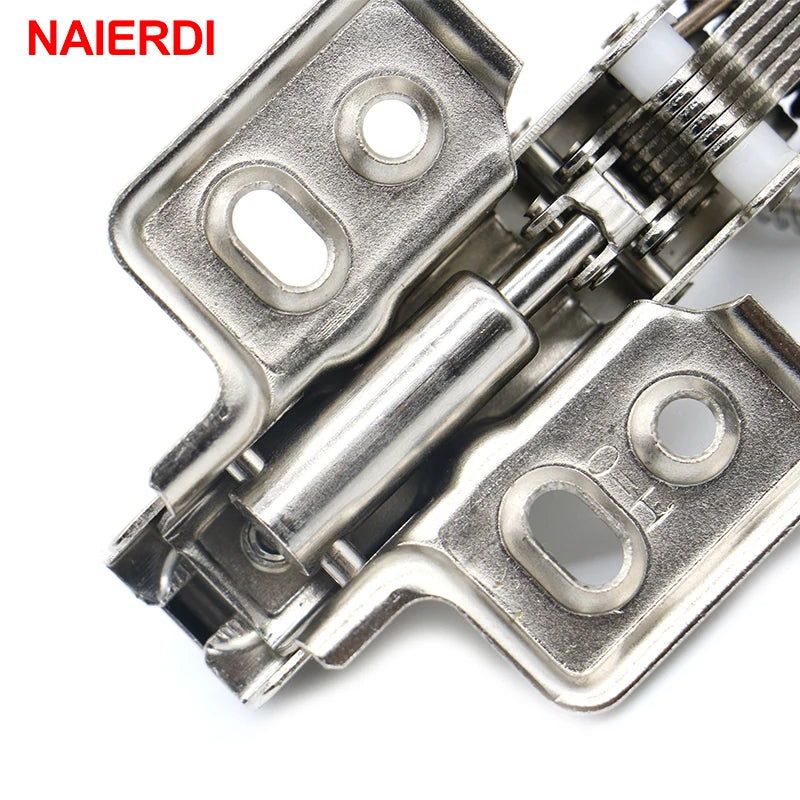 NAIERDI F Series Rustless Iron Hydraulic Hinge Iron Core Damper Buffer Cabinet Hinges Cupboard Door Hinges Soft Close Hardware