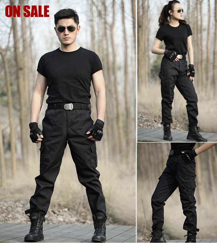 Black Military Tactical Cargo Pants Men Army Tactical Sweatpants Men's Working Pants Overalls Casual Trouser Pantalon Homme CS