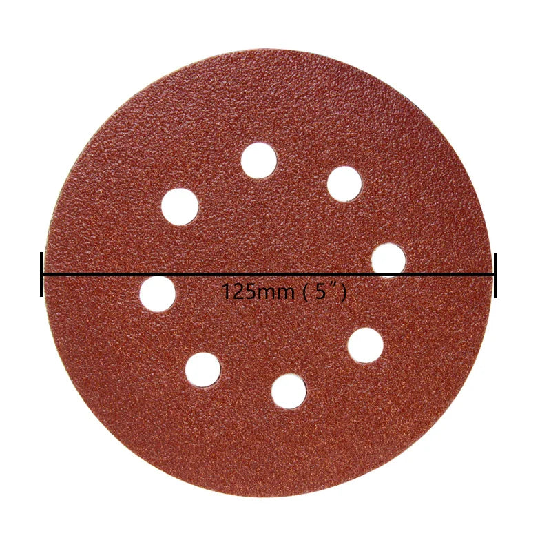 TASP 25pcs 125mm 5" Orbital Sander Sandpaper Wet & Dry Aluminum Oxide Abrasive Sanding Disc Tools Hook & Loop with Grits 60~1500