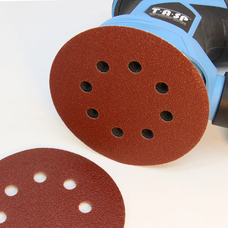 TASP 25pcs 125mm 5" Orbital Sander Sandpaper Wet & Dry Aluminum Oxide Abrasive Sanding Disc Tools Hook & Loop with Grits 60~1500