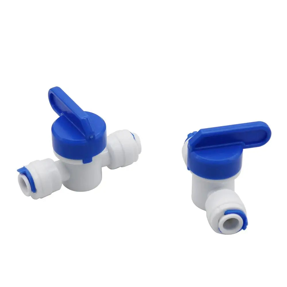 RO Straight 1/4" OD Hose Quick Connection Pipe Control Fittings Plastic Water Ball Valve Reveser Osmosis Aquarium Fittings