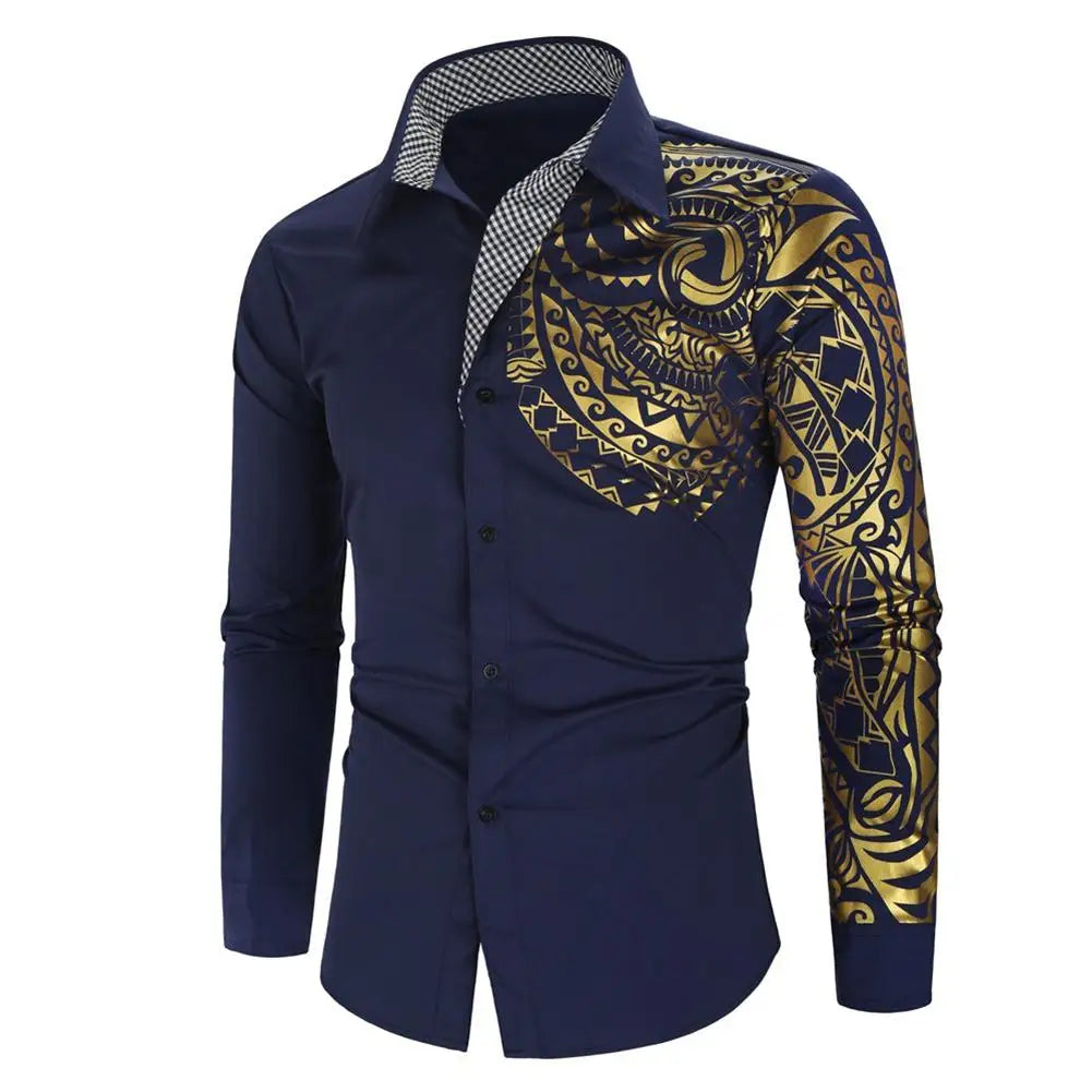 Luxury Shirt Men New Slim Long Sleeve Shirt for Men Long-sleeved Men Public Club Fancy Shirt Men's Shirts