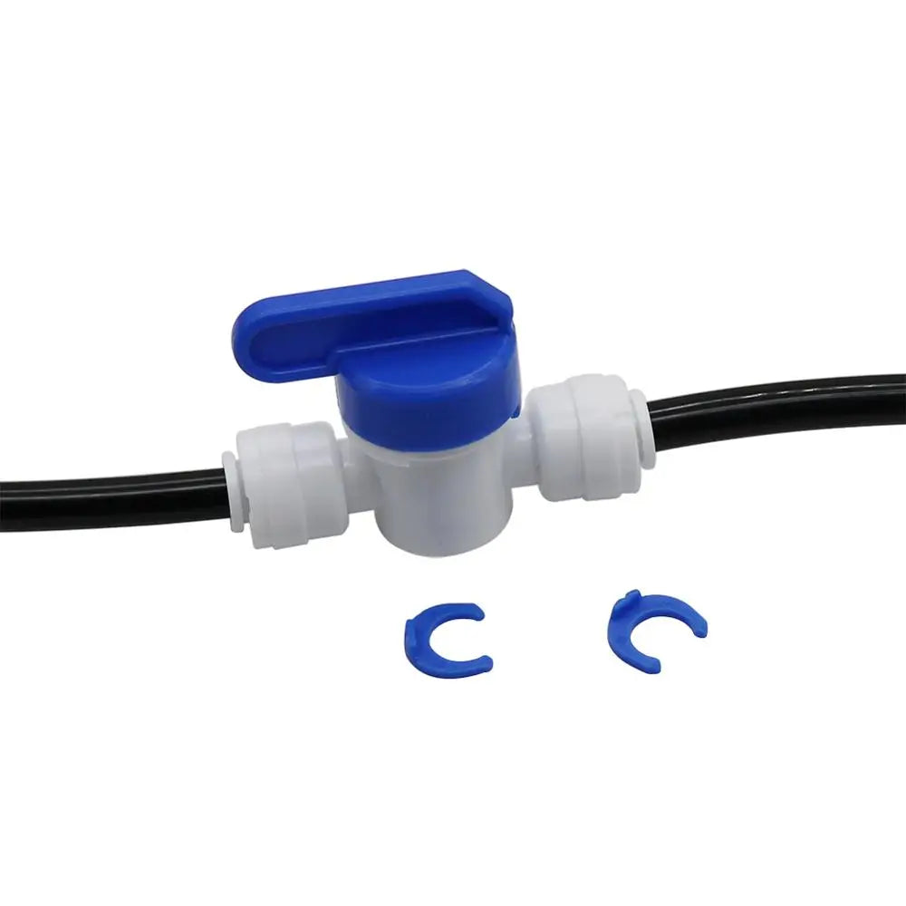 RO Straight 1/4" OD Hose Quick Connection Pipe Control Fittings Plastic Water Ball Valve Reveser Osmosis Aquarium Fittings