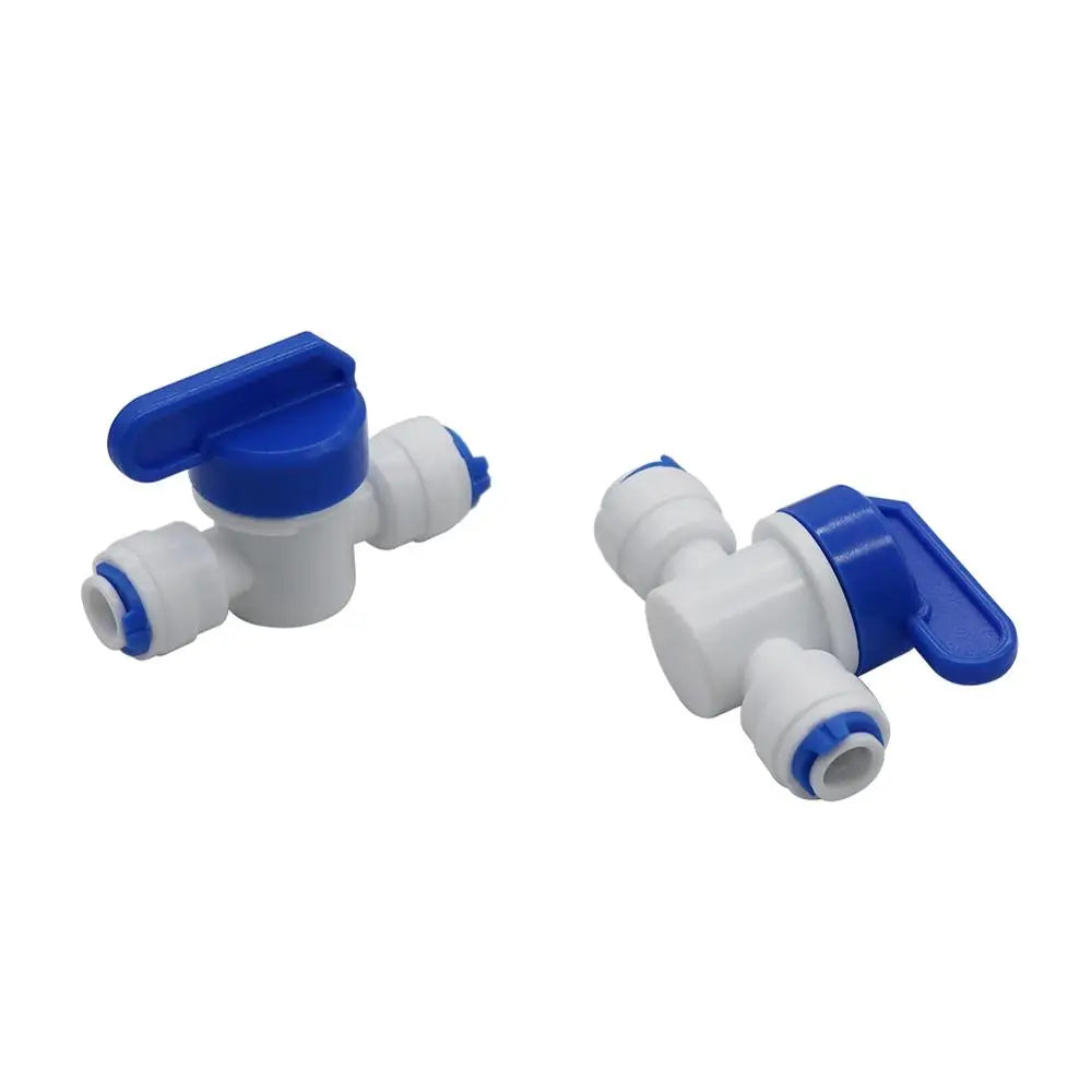 RO Straight 1/4" OD Hose Quick Connection Pipe Control Fittings Plastic Water Ball Valve Reveser Osmosis Aquarium Fittings