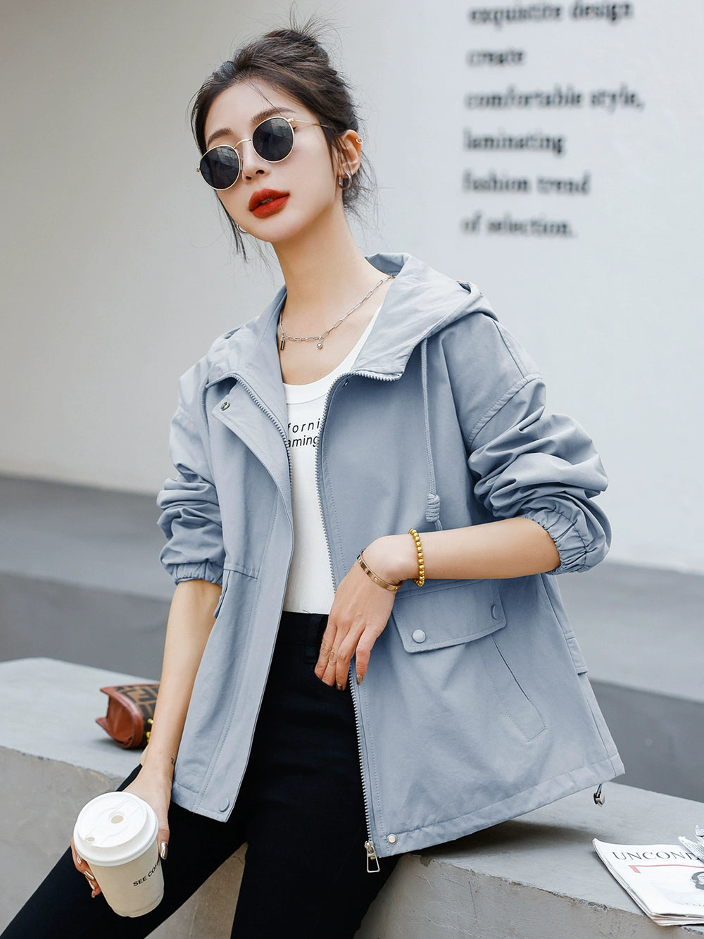 Loose Popular Hot-Selling Product Trench Coat Women's Short Jacket This Year