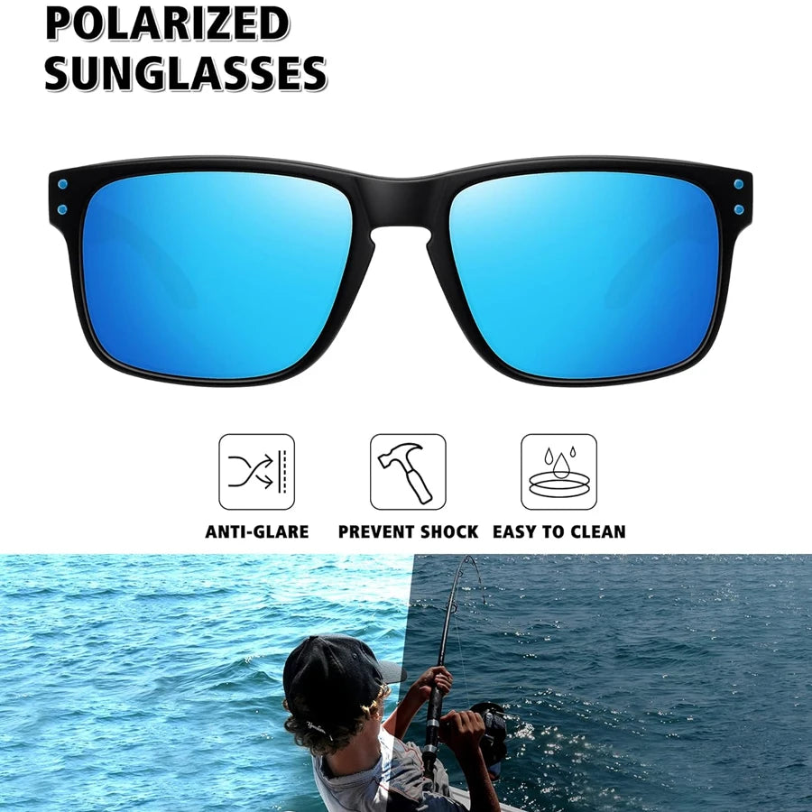 Fashion Polarized Square Sunglasses for Men and Women High Qualiy Finish Sun Glasses UV Protection Glasses