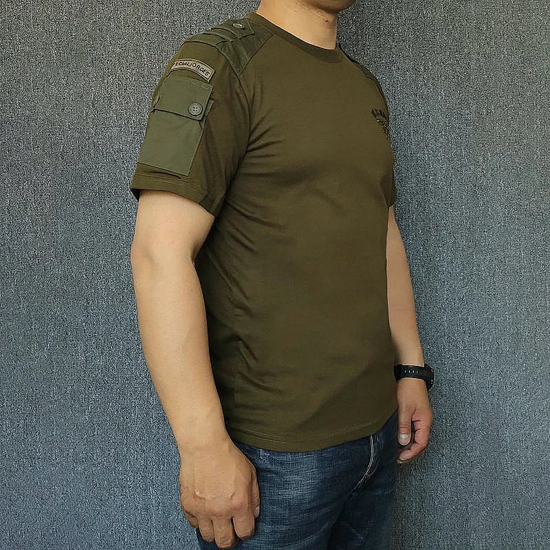 Army Tactical T-shirt Men's Spring Autumn Long Sleeve Military T Shirt Combat Clothes Uniform Tops Round Neck Cotton Tee 4XL