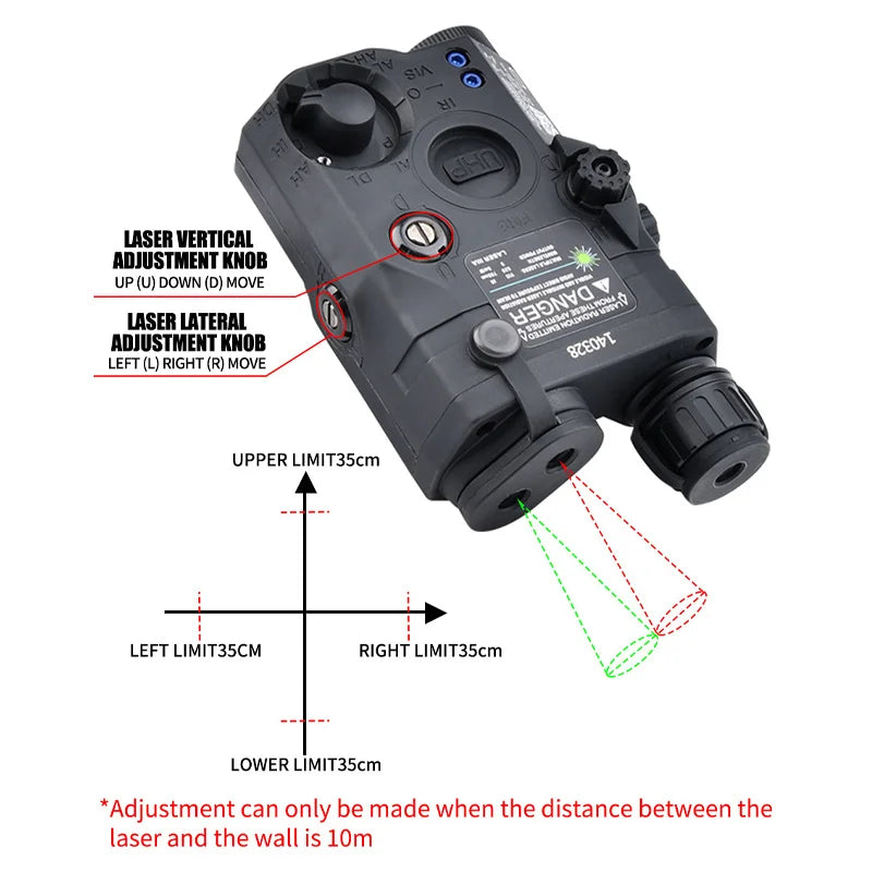 Tactical Airsoft UHP AN PEQ-15 LA5C Red Dot Green Blue  +IR Version Indicator Weapon Scout LED Light Fit 20MM Rail Hunting Laser