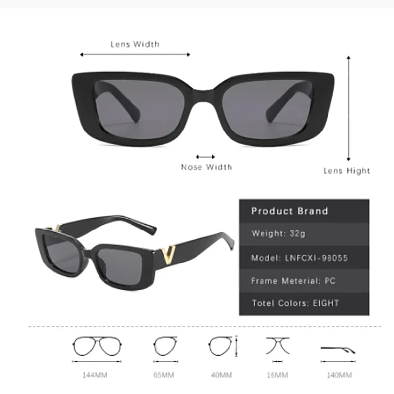 Retro Cool Small Frame Cat Eye Sunglasses for Women Luxury  Sun Glasses Men Fashion Jelly Sunglasses with Metal Hinges