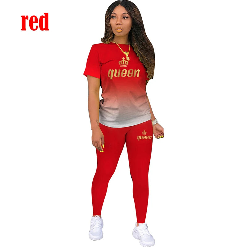 Women's Fashion Solid 2 Piece Set Jogging Suit Casual Summer Tracksuit Sportswear Sexy Outfits Short Suit