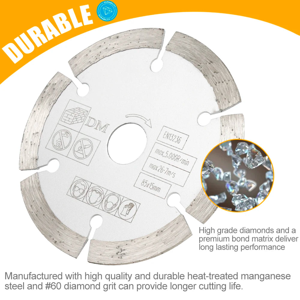 85mm Cutting Tool Saw Blades For Circular Saw HSS Saw Blade Cutting Disc for Tile Cement Plastic Metal Woodworking Tool