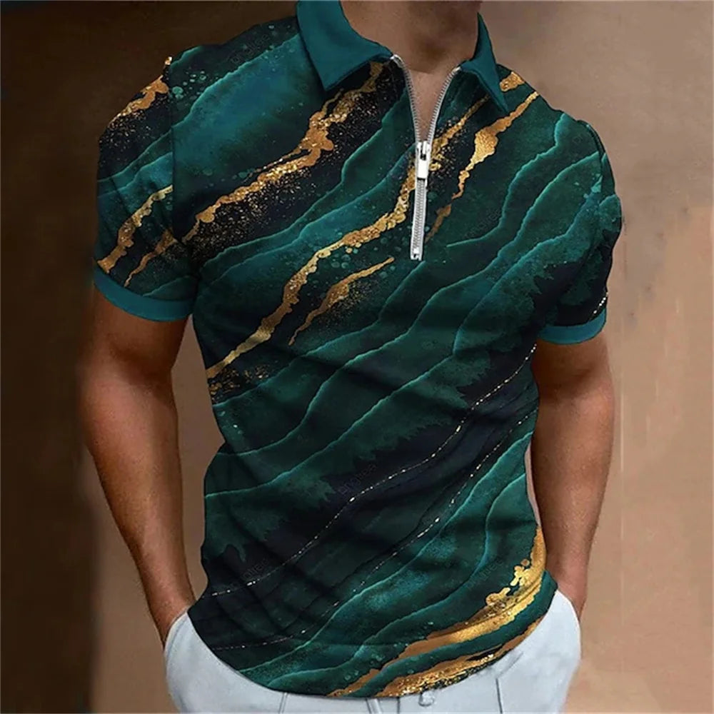 2023 Waves Men's Shirts High Quality Polo For New Golf Wear Short Sleeve Shirt Man 2023 Summer Casual Mens Designer Clothes Tops