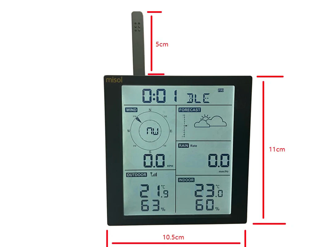 misol weather station connect to WiFi, data uploading to web (wunderground)