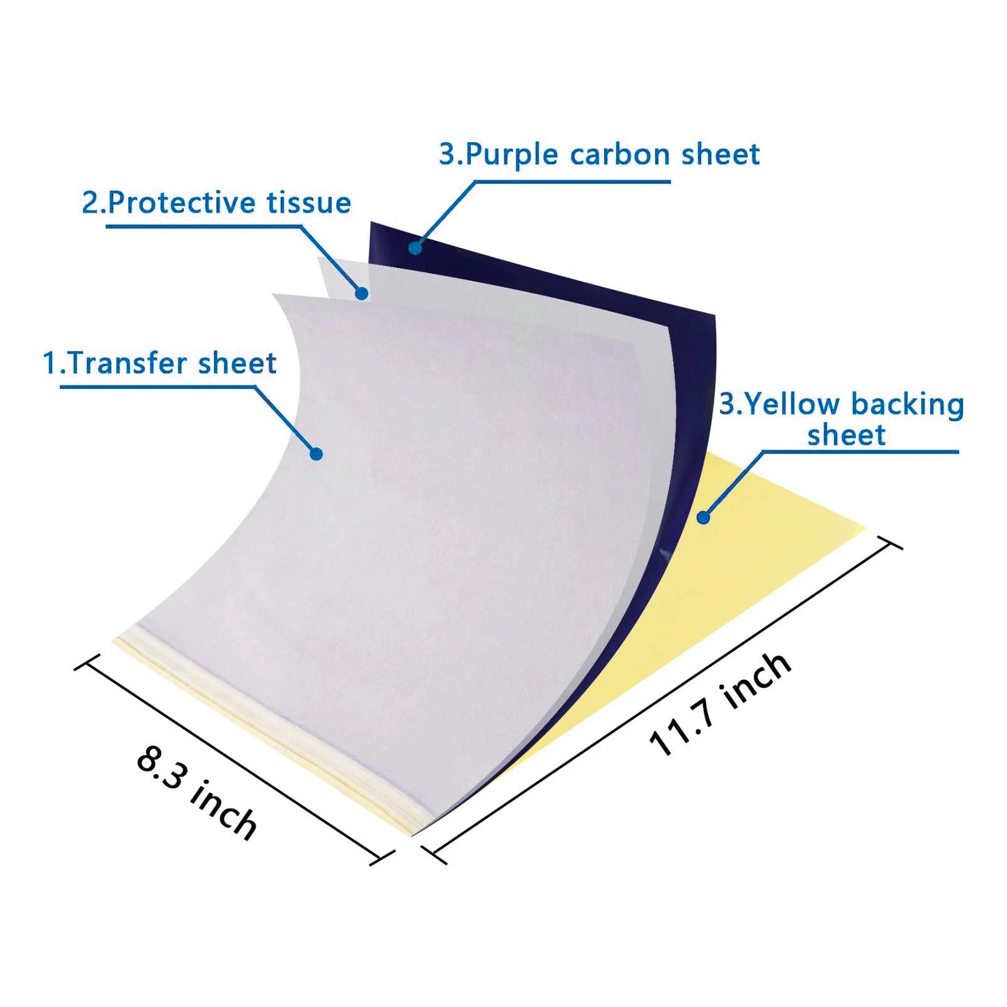 Tattoo Transfer Pape A4 Size Tattoo Stencil Paper Copy Paper Thermal Paper for Tattoo Transfer Machine Accessorie