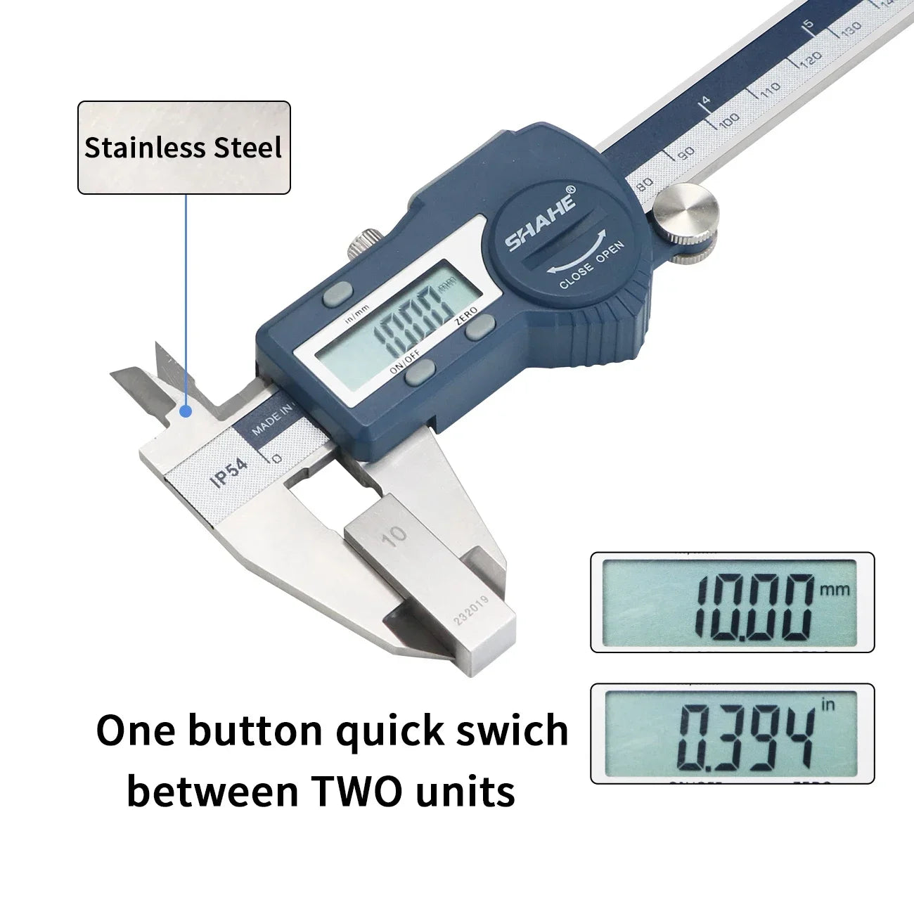 SHAHE IP54 150/200/300 mm Digital Electronic Caliper Ruler Digital Vernier Caliper Digital Caliper Stainless Steel Calipers