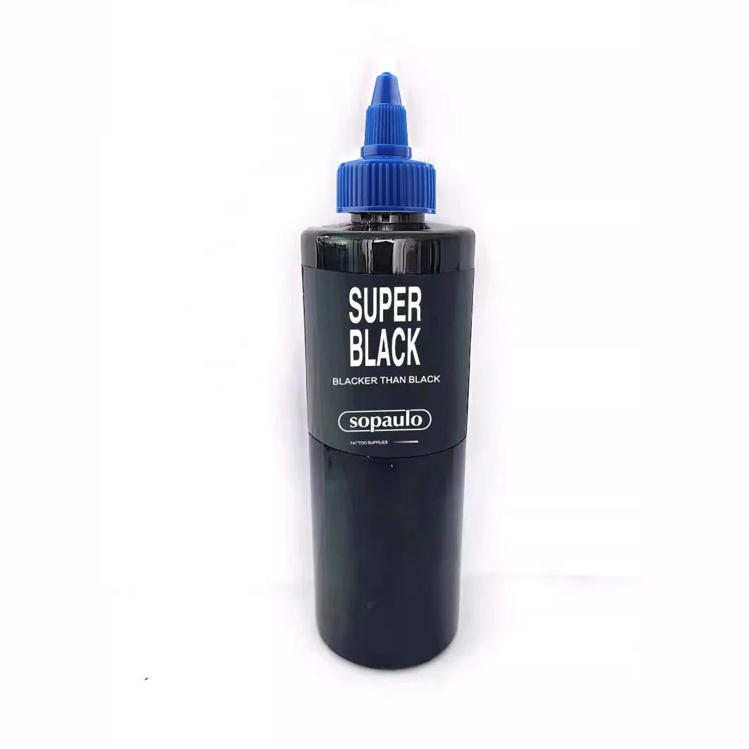 Tattoo Ink Super Black 8oz (240ml) Sopaulo Original Official Authentic Makeup Supplies Professional Pigment