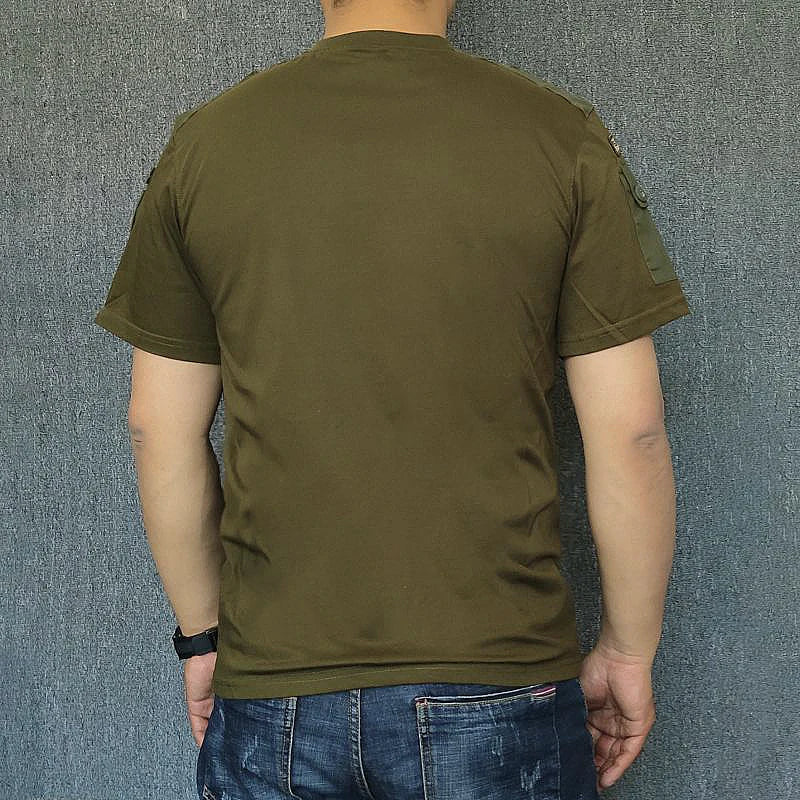 Army Tactical T-shirt Men's Spring Autumn Long Sleeve Military T Shirt Combat Clothes Uniform Tops Round Neck Cotton Tee 4XL