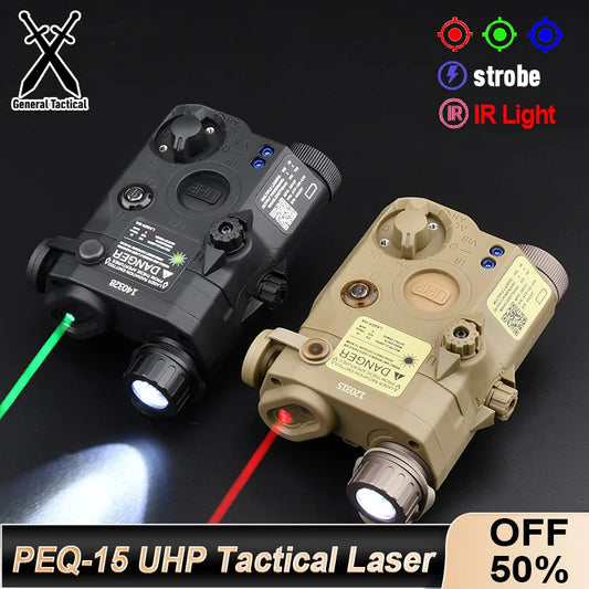 Tactical Airsoft UHP AN PEQ-15 LA5C Red Dot Green Blue  +IR Version Indicator Weapon Scout LED Light Fit 20MM Rail Hunting Laser