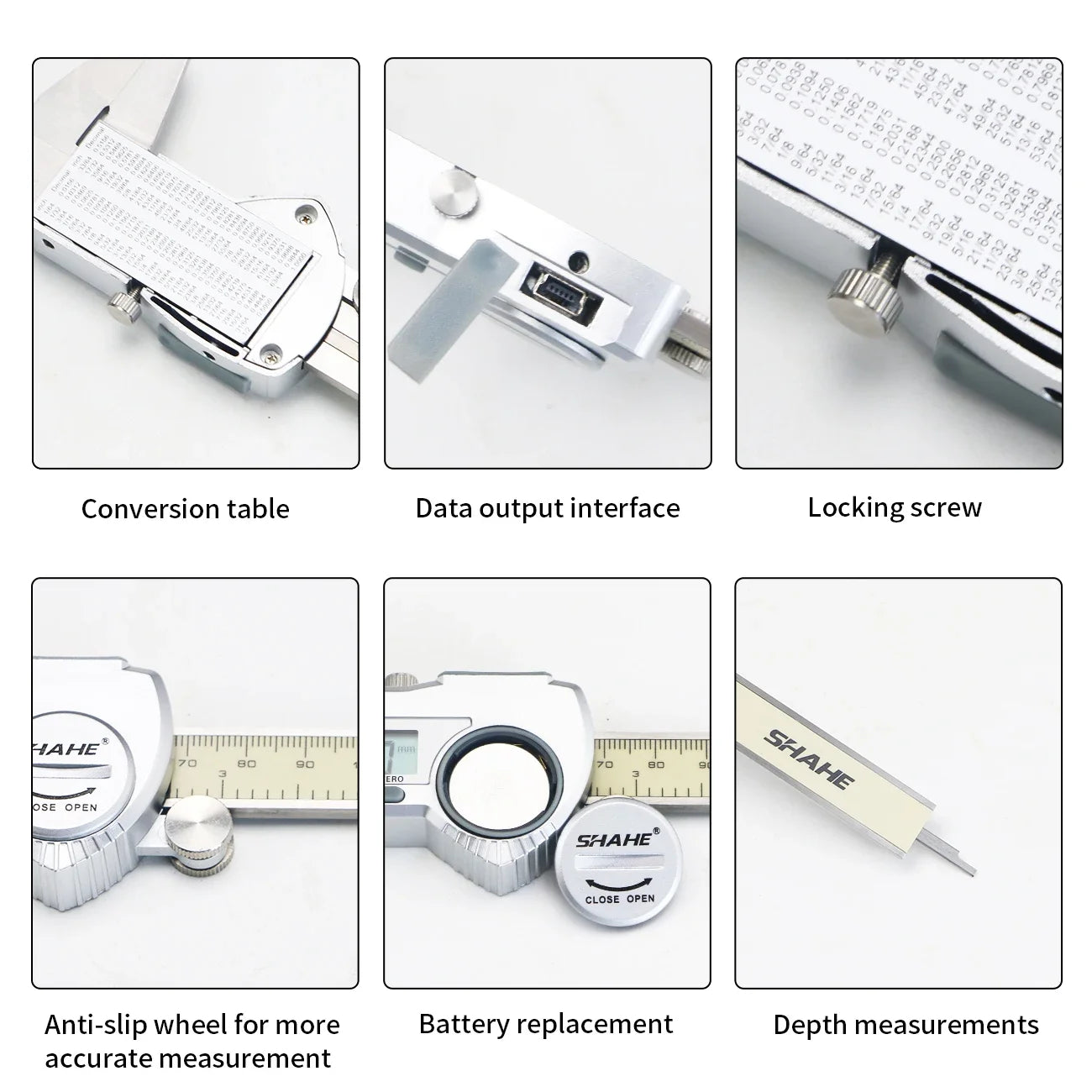 Shahe Calipers 0-150 mm Vernier Caliper Micrometer Gauge IP54 Digital Vernier Caliper Measuring Tool 0.01 Digital Caliper