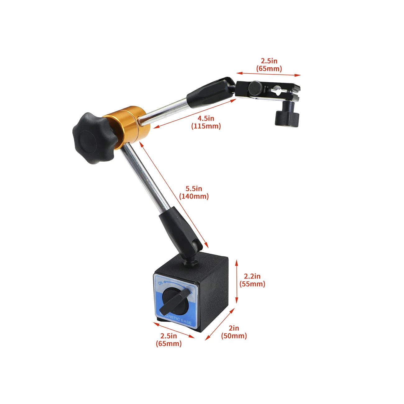 Shahe Magnetic Stand For Digital Dial Indicator Gauge 3 Joints Full Adjustable Dial Gauge Magnetic Base Stand Holder