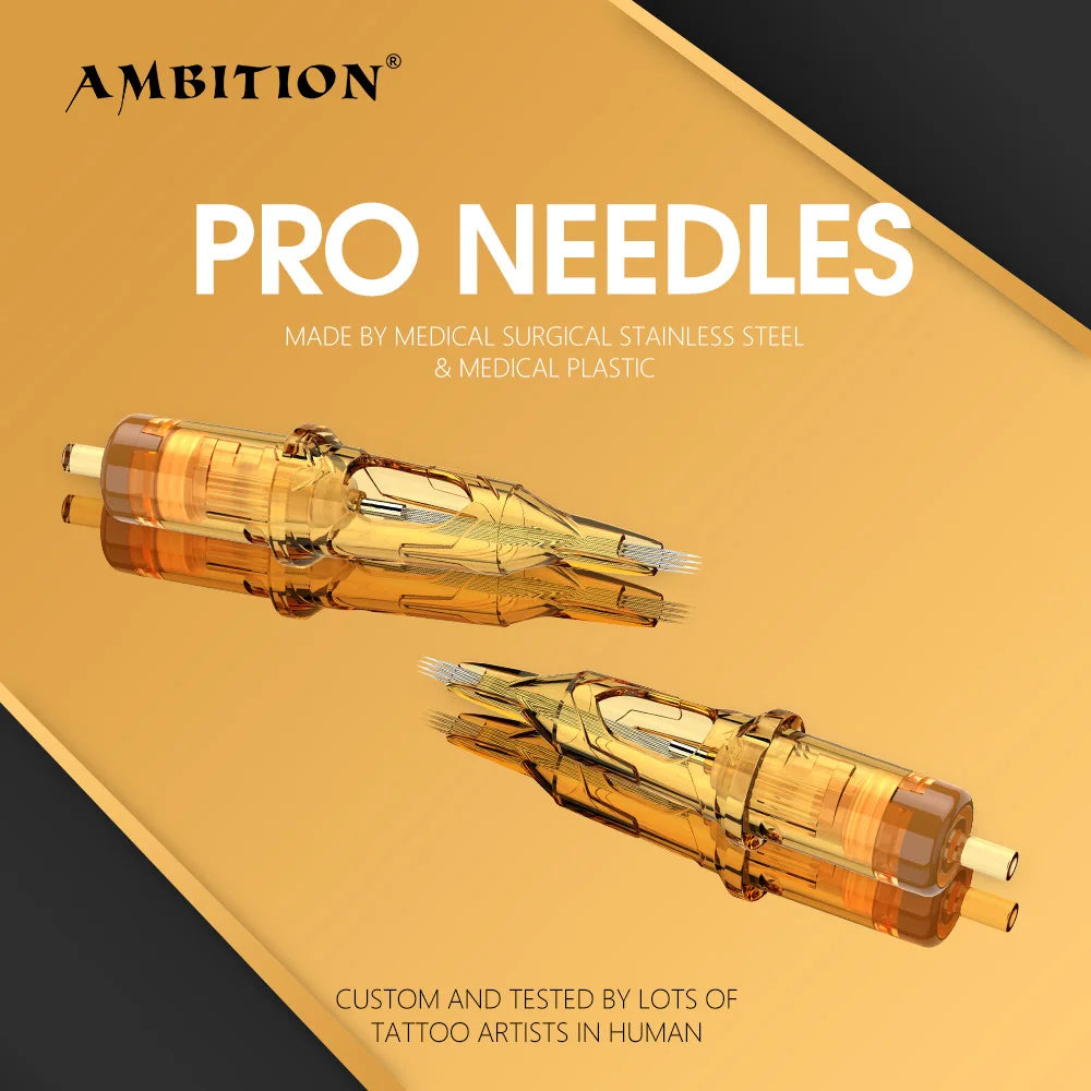 Ambition Glory Tattoo Cartridge Mix Needle 0.25mm 0.3mm 0.35mm Round Liner Shader Magnum Tattoo Needles 1rl 3rl 5rl 7rm 9rm 13rm