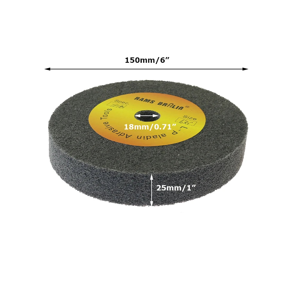 1 piece 6x1in. Stainless Steel Polishing Buffing Wheel Bench Grinder Abrasive Grinding Wheel